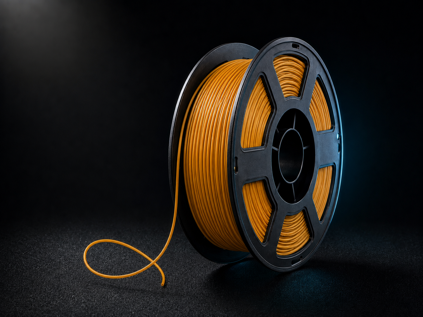 Spool of amber ASA filament